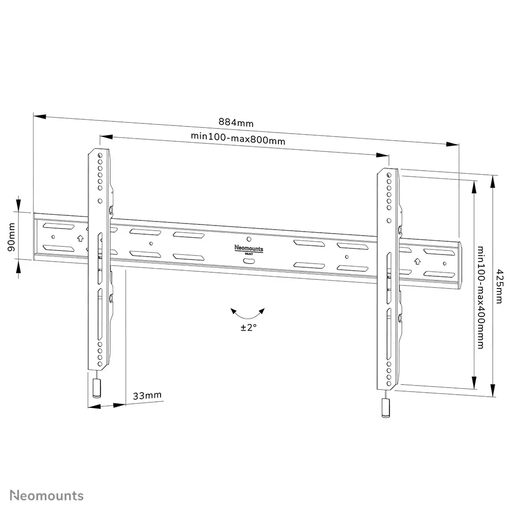 Крепление для телевизора Neomounts WL30S-850BL18 Photo 19