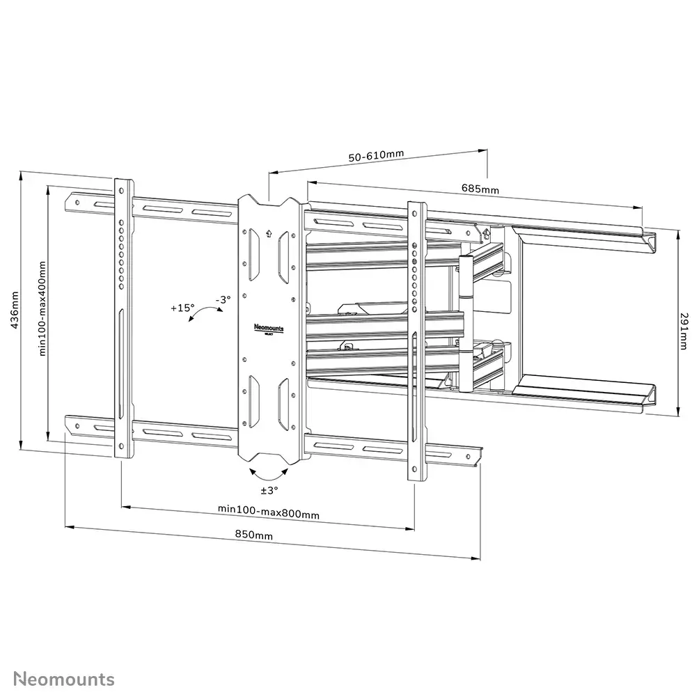 Neomounts WL40S-850BL18 TV sienas stiprinājums Photo 20