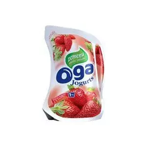 Yogurt Oga Strawberry 1 kg — flavored strawberry yogurt, 1 kg pack