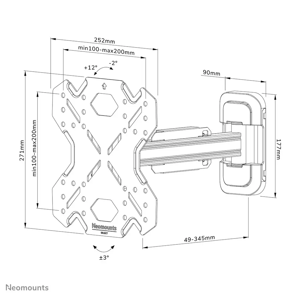 Neomounts WL40S-840BL12 настенный кронштейн 32–55" Photo 20