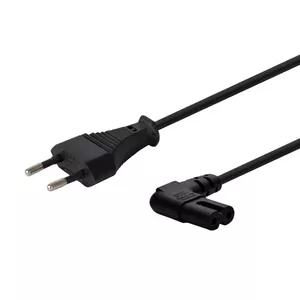 Сетевой кабель SAVIO CL-144, 3 м, угловой 2‑контактный — IEC Type E, чёрный