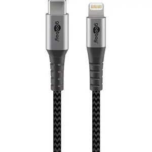 Lightning Cable Goobay 49272 2m 60W 3A USB C Black Grey