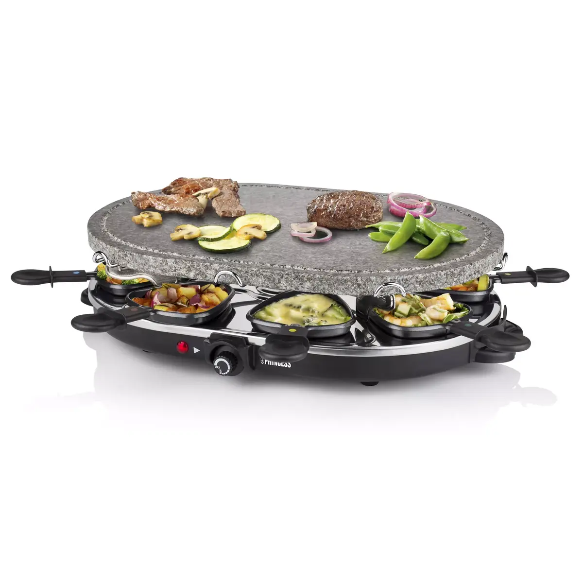 Princess 162720 Raclette 8 Oval Stone Grill Party Photo 3