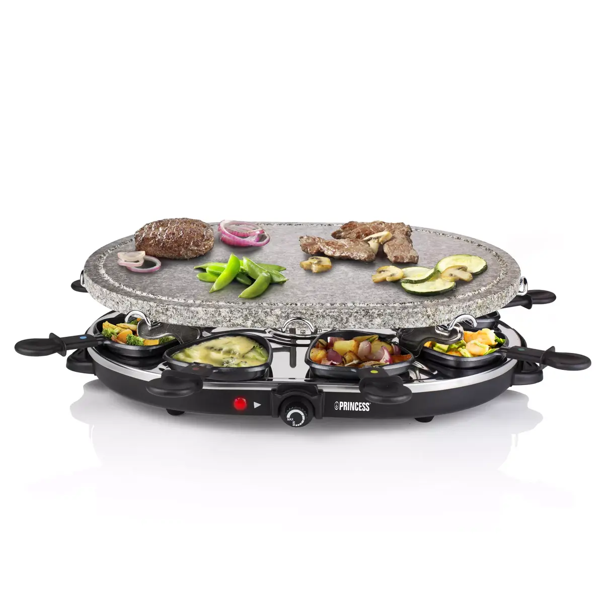 Princess 162720 Raclette 8 Oval Stone Grill Party Photo 5