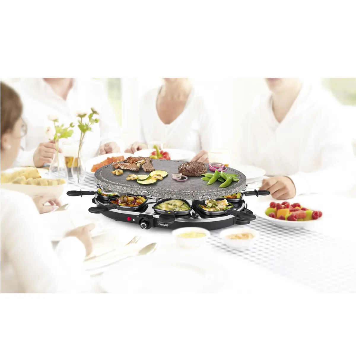 Princess 162720 Raclette 8 Oval Stone Grill Party Photo 4