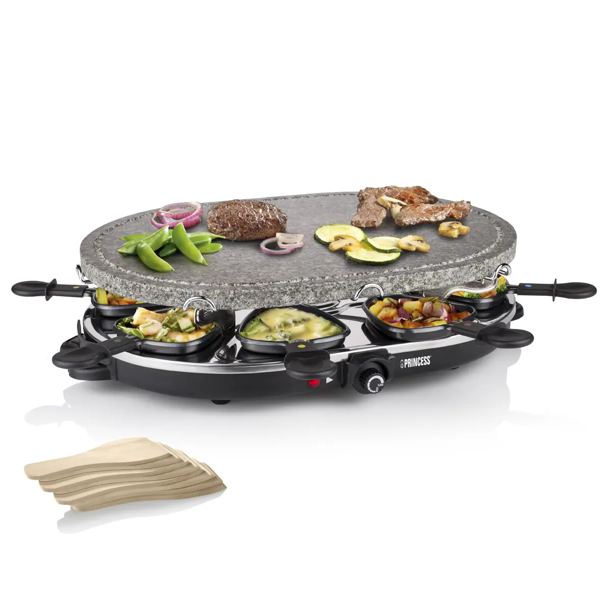 Princess 162720 Raclette 8 Oval Stone Grill Party Photo 9