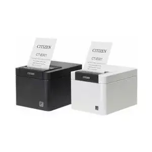 Термопринтер чеков Citizen CT-E301 с LAN, USB и последовательным портом, чёрный