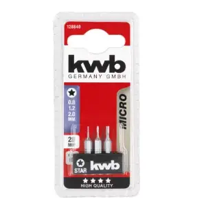 Набор бит KWB 128840 — 3 шт., тип Torx (звезда), длина 28 мм