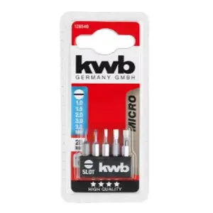 Urbjmašīnas uzgaļu komplekts KWB 128540 — 5 gab., plakanie uzgaļi, 28 mm