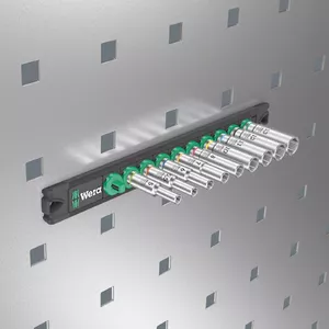 Socket set Wera 05005410001 1/4" 9-piece, black/green finish