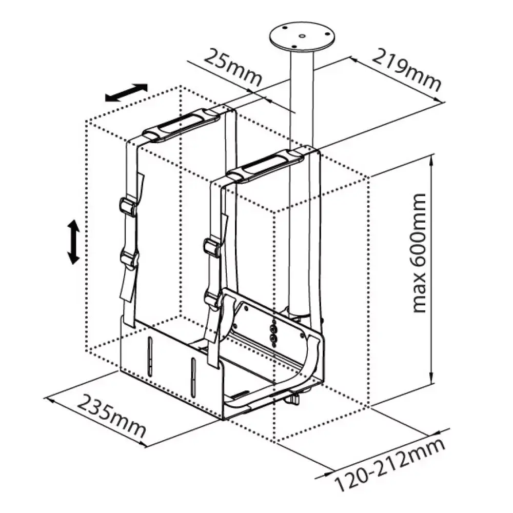 Desk-mounted CPU holder TECHLY ICA-CS 63 Photo 3