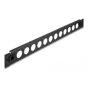 Patch panel DeLOCK 19" D-Type 12 port tool free black