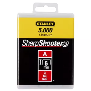 Clamp assortment Stanley Light Duty Staples Type A 5/53/530 1000 pcs