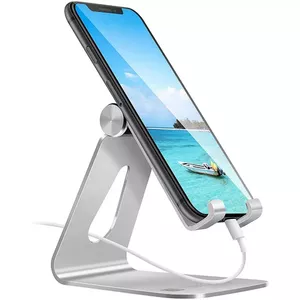 Passive desk holder TECHLY I-SMART-STAND4 for mobile phone/smartphone, silver, 0.147 kg