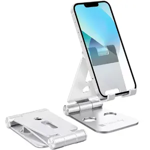 Passive desk holder TECHLY I-SMART-STAND6 for mobile phone/smartphone, silver