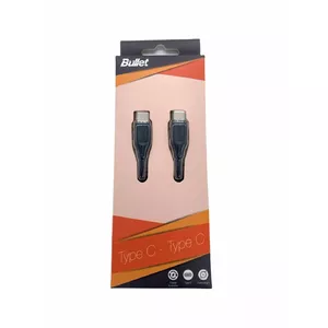 Кабель USB-C — USB-C BULLET 1 м, 2.4 A, чёрный