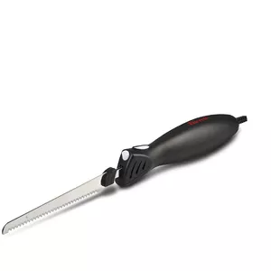 Electric knife Girmi CT10 — 45 W, serrated stainless steel blade, 260 mm length, 55 mm width, black