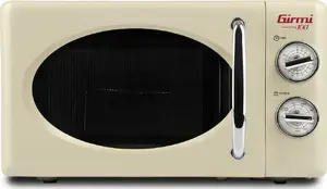Kombinētā mikroviļņu krāsns Girmi FM21 700 W, 20 L, grils 800 W, bēša, ar rotācijas vadību