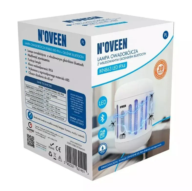 Insecticide lamp NOVEEN IKN863 LED IPX4 with Bluetooth Photo 2