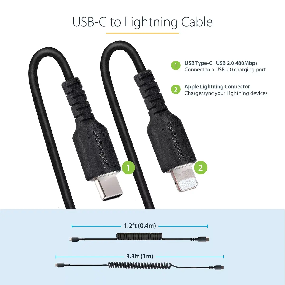 USB C uz Lightning kabelis StarTech.com 1m Photo 9