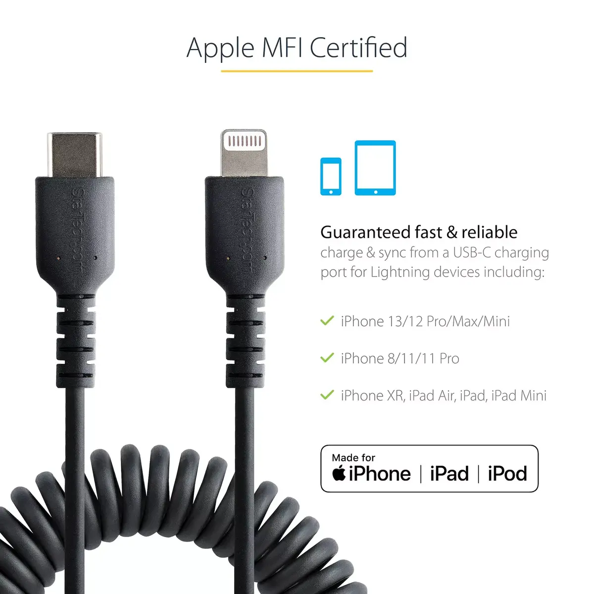 USB C uz Lightning kabelis StarTech.com 1m Photo 11