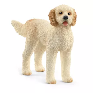 Figure Schleich Goldendoodle farm dog model, cream, recommended age 3+