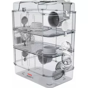 Клетка ZOLUX Rody3 Trio White — многоуровневое жилье для грызунов, металл и пластик, H530×W410×D270 мм, 3 кг