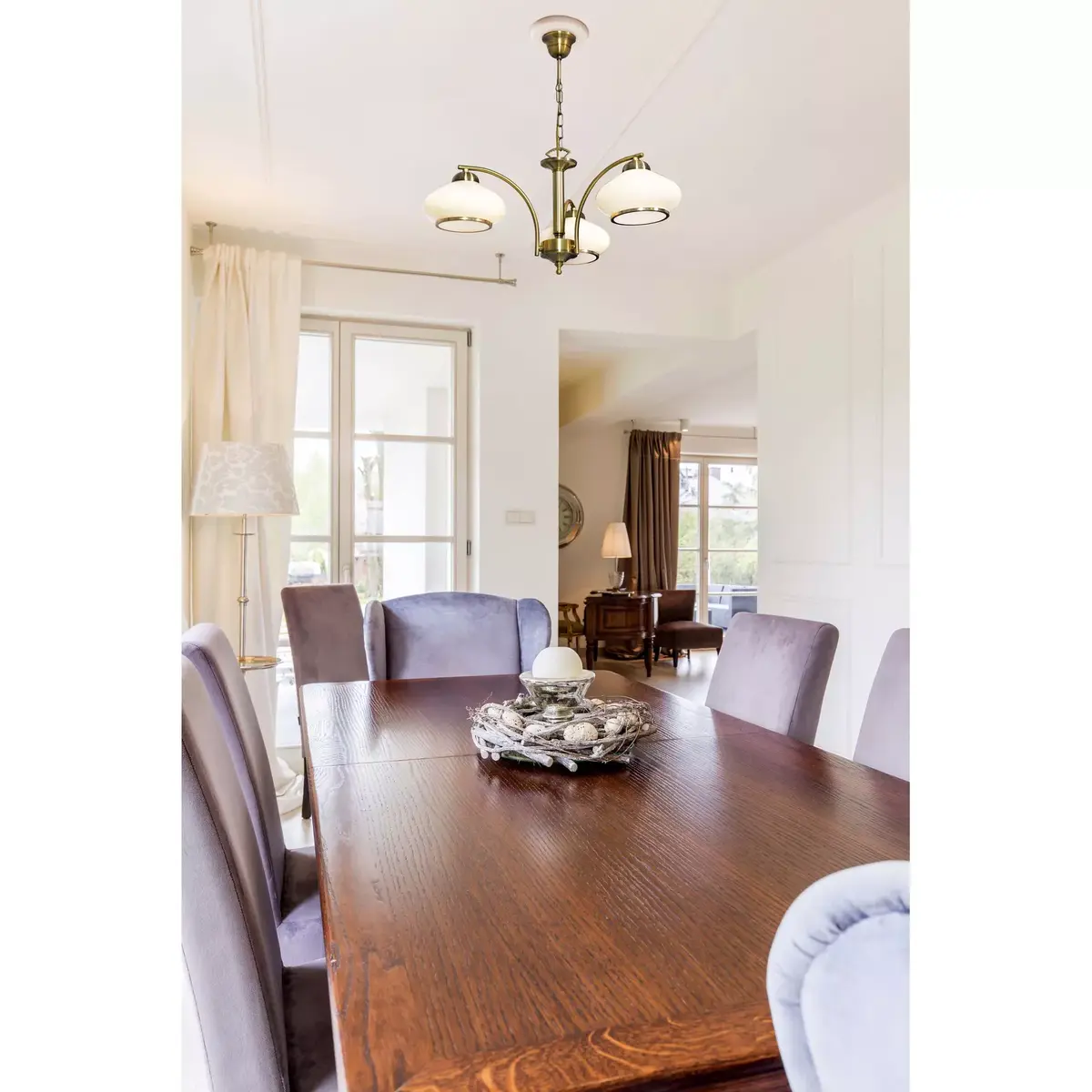 Activejet RITA Classic Pendant Lamp | 3xE27 Patina Photo 8