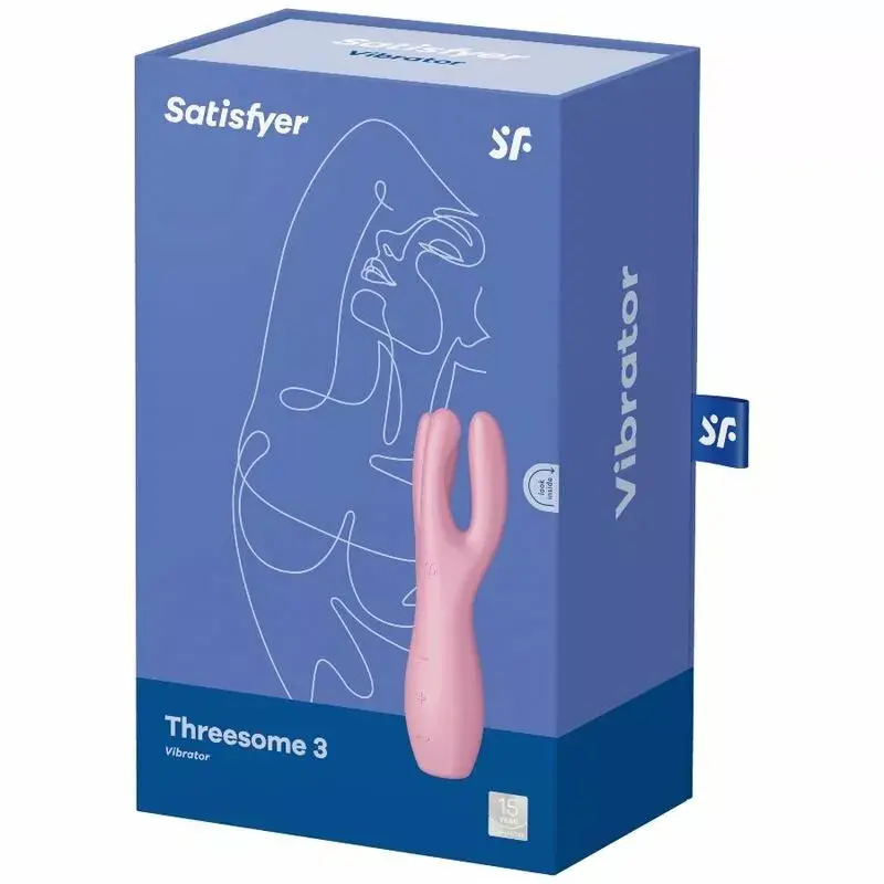 VIBRATOR Threesome 3 Pink — dubultas stimulācijas masieris Photo 4