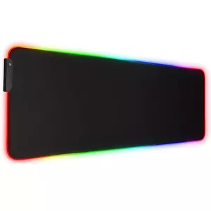 Riff RGB-01 Rubbered Cloth Gaming Mouse Pad with USB RGB Color LED Frame (80x30cm) Black