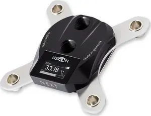 Liquid CPU cooler water block Aqua-Computer cuplex kryos NEXT with VISION for LGA 1700 — Acetal/Nickel