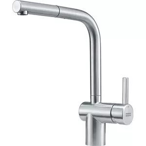 Кухонный смеситель Franke Atlas Neo Stainless steel – выдвижной излив, рычажные ручки, высота 29.7 см