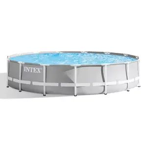 Framed above-ground pool Intex 26724NP — round, 4.57 m Ø, 1.07 m high, capacity 14,614 L, ladder 122 cm