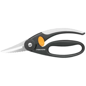 Fiskars 1003032 кухонные ножницы 220 mm Черный, Серый, Оранжевый Рыба