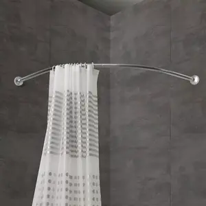 GEDY TSEM800131 Semi-Circular Shower Rail 80x80 cm