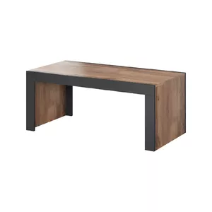 Kafijas galdiņš Cama Meble MILA 120x60x50 cm taisnstūra Wotan oak virsma, antracīta rāmis