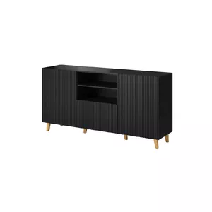 Шкаф cama meble PAFOS 150x42x82 см, черный матовый, 1 ящик, каркас MDF