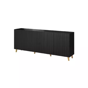 Комод cama meble PAFOS 200x42x82 черный матовый — каркас MDF 16 мм, ширина 2000 мм