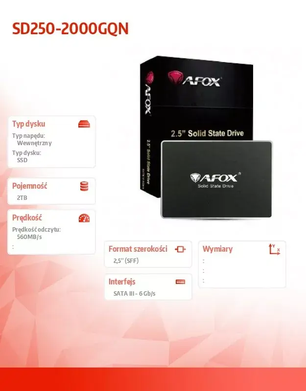 SSD диск AFOX 2TB SD250-2000GQN Photo 5