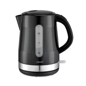 Electric kettle Maestro 1.7 L 2200 W Black — plastic housing, button lid, ergonomic grip