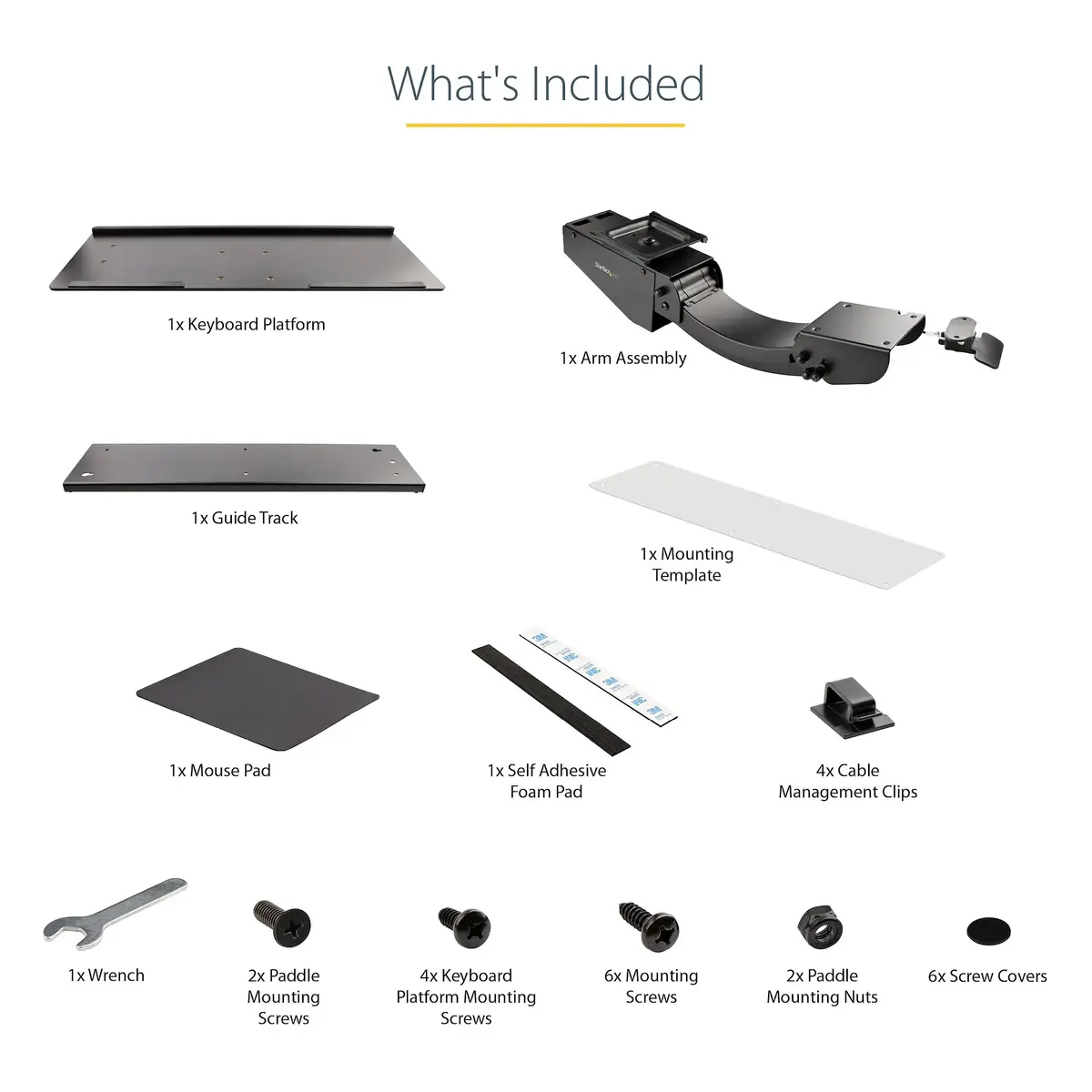 StarTech KBTRAYADJ2 Under Desk Keyboard Tray Photo 19