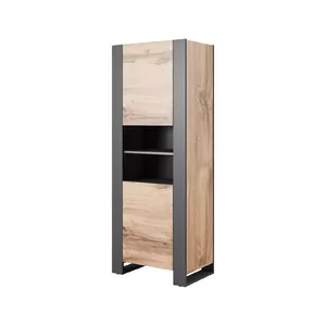 Shelving unit cama meble WOOD bookcase 65x40x170.5 cm oak wotan + anthracite