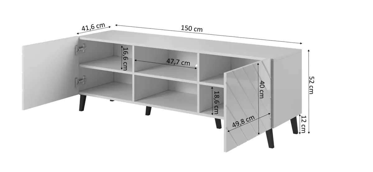 ТВ-тумба Cama Meble ABETO 150×42×52 см Photo 8