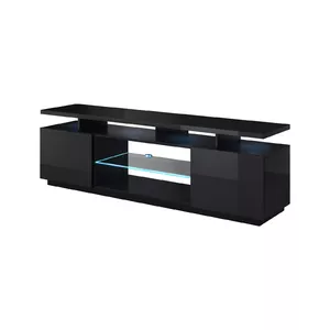 ТВ-тумба cama meble EVA 180x40x56 см, черный глянец, столешница МДФ, черный каркас
