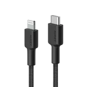 Aukey USB-C to Lightning cable CB-CL03 — 2 m, USB 2.0, Black, MFi