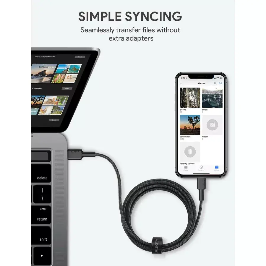 Aukey CB-CL03 USB-C to Lightning cable Photo 4