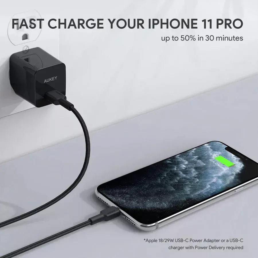 Aukey CB-CL03 USB-C to Lightning cable Photo 6