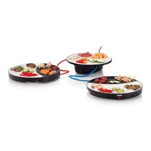 Princess Dinner4All 103082 Table Grill for 2 Persons, 500W, 2 Cooking Zones