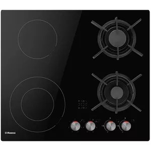 Hansa, black - Built-in gas/ceramic hob