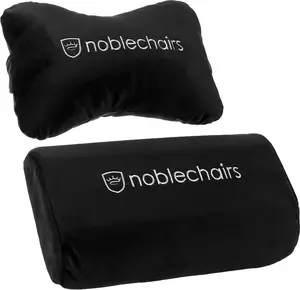 noblechairs spilvenu komplekts melnbalts, 2 gab.: muguras un sēdekļa spilveni
